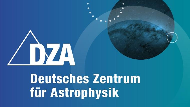 DZA Logo mit grafischem Hintergrund Logo des DZA mit Schriftzug darunter, neben einer grafischen Andeutung des Universums